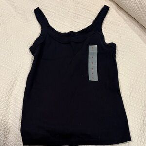 Old Navy Ribbed Scoop Tank - Navy